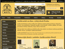 Tablet Screenshot of antikvariatmotyl.cz
